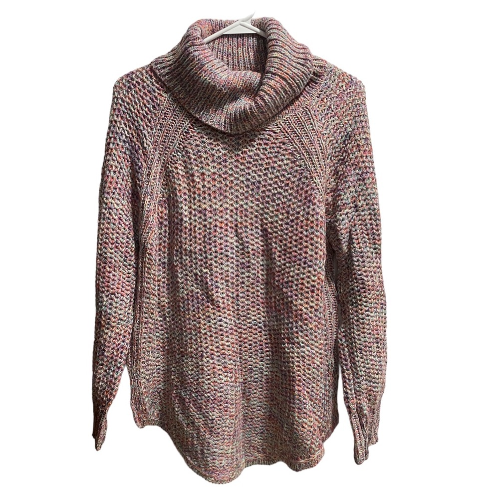John Paul‎ Richard Women's Multicolor Turtleneck Sweater sz.Medium Distal Violet